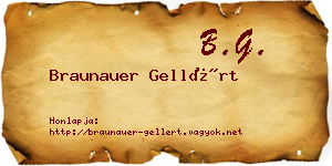 Braunauer Gellért névjegykártya